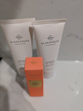 Glasshouse fragrances sunset in Capri body lotion set